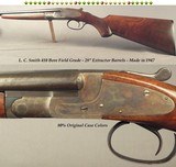 L. C. SMITH 410 FIELD GRADE- TOTALLY ORIG. COND. with the WOOD OILED ONLY- 1947- 28" EXTRACT Bbls.- SINGLE SELECTIVE TRIGGER- 80% ORIG. CASE COLO - 1 of 5