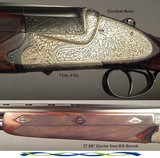 FAMARS 12 BORE SIDELOCK O/U- MADE in 1971- 300 SERIES ACTION with DOUBLE UNDERLUGS & DOUBLE BITE- DOUBLE TRIGGERS- 27 3/4" V R Bbls.-99% ENGRAVED - 5 of 5