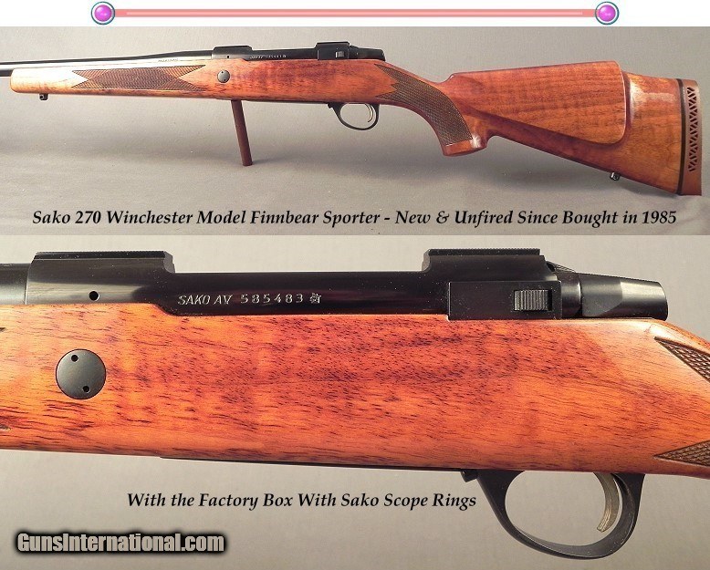 SAKO 270 FINNBEAR SPORTER NEW & UNFIRED in the FACTORY BOX ABOUT 1985