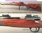 BIESEN 7x57- ORIGINALLY BUILT for a LADY or YOUTH- COMPLETE CUSTOM with MAUSER ACTION- BIESEN CLASSIC STOCK- WRAP AROUND FLEUR-DE-LIS CHECKERING - 1 of 5