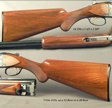 BROWNING BELGIUM 12/20 TWO Bbl. SET- 1966 GRADE I- RKLT- TOTALLY ORIG PIECE at 96% OVERALL- BOTH IC & M- BORES as NEW- FACTORY CASE - 4 of 5