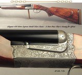 CHAPUIS 470 N. E.- NEW- MOD ELAN CLASSIC- VERY NICE WOOD- 95% FLORAL ENGRAVING & GAME SCENE- REMOVABLE BLOCKS in RIB for SCOPE MOUNTS or RED DOT - 1 of 4