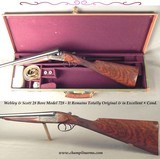 WEBLEY & SCOTT 28 BORE MOD 728- AS NEW & OVERALL 99%- TOTALLY ORIG- EXC PLUS WOOD- 1972- CASED- 99% CASE COLORS- 99% Bbl. BLUE- NICE - 1 of 6