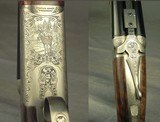 CHAPUIS 7 x 57R & 28 Ga. 2 Bbl. SET- MOD RGEX S x S- SUPER WOOD- FACTORY QD PIVOT MOUNT- LEUPOLD 1.5 x 5- 90% ENGRAVING- OVERALL 99% COND.- NICE - 5 of 6