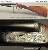 CHURCHILL 12 BORE PAIR- REGAL MODEL- MADE 1934- ASSIST EASY OPENING- ONLY 5 Lbs. 15 Oz.- 25" Bbls. with HIDDEN THIRD BITE- EXC Bbls. INSIDE & OUT - 6 of 9