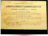 WESTLEY RICHARDS 12 TRADEMARK ANSON & DEELEY BOXLOCK- 30" MODERN SLEEVED Bbls. by MERRINGTON in 1993- VERY SOLID GUN- ORIG. OAK & LEATHER TRUNK - 11 of 11
