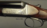 RIGBY 12 BORE PAIR of BOXLOCKS- CONSECUTIVE #'s- ORIG. OAK & LEATHER TRUNK- 28" EJECT Bbls.- DOLLS HEAD THIRD BITE- BOTH I.C. & M- EXC. BORES - 7 of 10