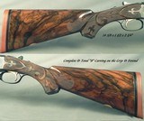 WINCHESTER (CSMC) 28 MOD 21 GRAND AMERICAN- 6 GOLD MULTI COLORED INLAYS- SUPER ACCURATE ENGRAVING- GOLD BORDER- EXC WOOD- DELUXE O & L TRUNK - 4 of 13