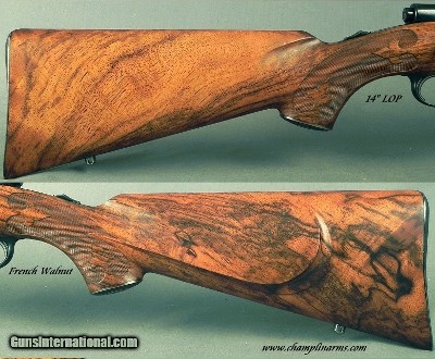 LENARD BROWNELL 7mm REM. MAG.- BROWNELL TOTAL CUSTOM- SAKO ACTION- #68 OF 129 CUSTOMS WHERE HE DID IT ALL- FLEUR-DE-LIS CHECKERING-OVERALL 96%-SOLD - Image 4 of 7