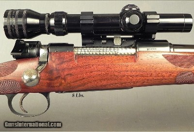 DALE GOENS 30-06- MADE in 1974- MAUSER ACTION- CLASSIC STYLE- NICE WORKMANSHIP- GOENS WRAP AROUND FLEUR-DE-LIS CHECKERING- EXC. CLARO WALNUT STOCK - Image 2 of 8