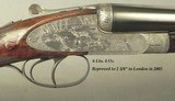 BELGIUM 16 SIDELOCK by RAICK FRERES in 1945- 98% COVERAGE of RENAISSANCE GAME SCENE ENGRAVING- MODERN LONDON PROOF in 2005- 27 5/8" EJECT Bbls. - 2 of 6