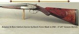 BELGIUM 16 SIDELOCK by RAICK FRERES in 1945- 98% COVERAGE of RENAISSANCE GAME SCENE ENGRAVING- MODERN LONDON PROOF in 2005- 27 5/8" EJECT Bbls. - 1 of 6
