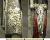 BELGIUM 16 SIDELOCK by RAICK FRERES in 1945- 98% COVERAGE of RENAISSANCE GAME SCENE ENGRAVING- MODERN LONDON PROOF in 2005- 27 5/8" EJECT Bbls. - 6 of 6