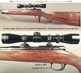 KIMBER 22 L R- SUPER AMERICA MOD- UNFIRED in the BOX- EXC WOOD- LEUPOLD 2 x 7- MADE 2003- FACTORY TARGET & ACCURATE- 13 3/4" LOP- 7 Lbs. 5 Oz. - 1 of 5