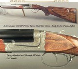 CHAPUIS 450/400 3" N. E.- NEW- MODEL ELAN- VERY NICE WOOD- 95% FLORAL ENGRAVING & GAME SCENE- REMOVABLE BLOCKS in RIB for SCOPE MOUNTS or RED DOT - 1 of 5