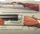 CHAPUIS 470 N. E.- NEW- MOD ELAN CLASSIC- VERY NICE WOOD- 95% FLORAL ENGRAVING & GAME SCENE- REMOVABLE BLOCKS in RIB for SCOPE MOUNTS or RED DOT - 1 of 5