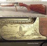PERAZZI SC3 12- 29 1/2" V R Bbls.- 7 BRILEY CHOKES- 95% COVERAGE of GAME BIRD ENGRAVING- REMAINS in 97% COND- NICE WOOD- 2 STOCKS- 1985- 8 Lbs. 4 - 1 of 9