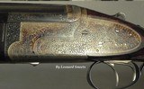 BELGIUM 12 O/U SIDELOCK EJECT- 1937- SOLD by PIRLET ARMURIERS in PARIS- 29 1/4" SOLID RIB BBLS.- NEAR EXHIBITION WOOD- 97% L. SMEETS ENGRAVED - 5 of 7