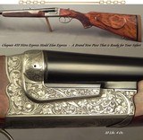 CHAPUIS 470 N. E.- NEW- MOD ELAN CLASSIC- VERY NICE WOOD- 95% FLORAL ENGRAVING & GAME SCENE- REMOVABLE BLOCKS in RIB for SCOPE MOUNTS or RED DOT - 1 of 4