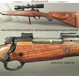 DUANE WIEBE 375 H&H- COMPLETE & TOTAL CUSTOM PRE-64 MOD 70- MACHINED INTEGRAL FULL FEATURED BARREL w / FULL LENGTH RIB- OCTAGON to ROUND- TALLEY QD - 1 of 7