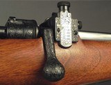 TOM SHELHAMER 375 H&H TOTAL ENGRAVED Sgl SQUARE MAG MAUSER- OUTSTANDING ENGRAVING with 98% COVERAGE on the ACTION- AS NEW- 1953 GUN DIGEST - 6 of 10