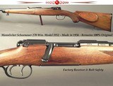 MANNLICHER SCHOENAUER 270 WIN. MOD 1952- MADE in 1956- TOTALLY ORIG PIECE- DOUBLE SET TRIGGERS- OVERALL 95%- NEVER DRILLED or TAPPED- EXC. PLUS BORE - 1 of 4