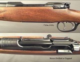 MANNLICHER SCHOENAUER 270 WIN. MOD 1952- MADE in 1956- TOTALLY ORIG PIECE- DOUBLE SET TRIGGERS- OVERALL 95%- NEVER DRILLED or TAPPED- EXC. PLUS BORE - 2 of 4