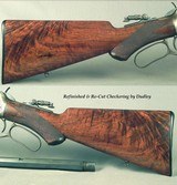WINCHESTER 38-55 MOD 1894 DELUXE TAKEDOWN- NEW 1/2 ROUND 1/2 OCTAGON Bbl. by BRIAN DUDLEY- WITH ORIG 32 SPECIAL Bbl. - EXC DELUXE GRADE WOOD-MARBLE - 4 of 5