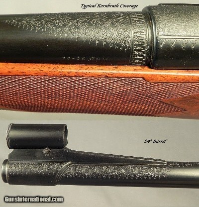 R. G. OWEN, 30-06- FULL KORNBRATH ENGRAVING- SPRINGFIELD ACTION- PERIOD GRIFFIN & HOWE SIDE MOUNT- PERIOD ZEISS SCOPE- GOLD GRIZZLY- EXC. COND.- SOLD - Image 6 of 9