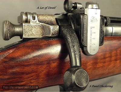 R. G. OWEN, 30-06- FULL KORNBRATH ENGRAVING- SPRINGFIELD ACTION- PERIOD GRIFFIN & HOWE SIDE MOUNT- PERIOD ZEISS SCOPE- GOLD GRIZZLY- EXC. COND.- SOLD - Image 4 of 9