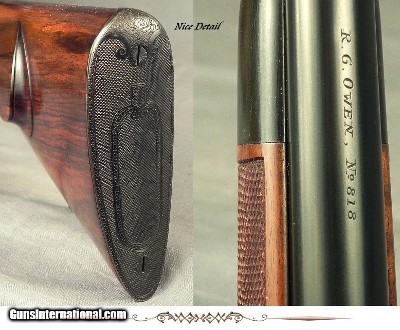 R. G. OWEN, 30-06- FULL KORNBRATH ENGRAVING- SPRINGFIELD ACTION- PERIOD GRIFFIN & HOWE SIDE MOUNT- PERIOD ZEISS SCOPE- GOLD GRIZZLY- EXC. COND.- SOLD - Image 9 of 9
