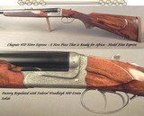 CHAPUIS 470 N. E.- NEW- MOD ELAN CLASSIC- VERY NICE WOOD- 95% FLORAL ENGRAVING & GAME SCENE- REMOVABLE BLOCKS in RIB for SCOPE MOUNTS or RED DOT