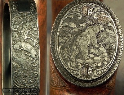 NIEDNER 250-3000- FULL KORNBRATH ENGRAVED- SHELHAMER STOCKED- SHORT KURZ MAUSER- REMAINS in EXC PLUS COND- BY NIEDNER in 1934- NICE FRENCH WALNUT-SOLD - Image 8 of 10
