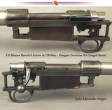 FN MAUSER BARRELED ACTION in 270 WIN.- WITH DOUGLAS PREMIUM AIR GAUGE 24" Bbl.- WITH ADJUSTABLE SAKO TRIGGER- ACTION FACE TRUED- FN HINGED FLOORP - 1 of 2