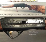 BREDA 12 3" MAG MOD XANTHOS GOLD INERTIA SEMI-AUTO- TOTAL STEEL RECEIVER at 6 Lbs. 12 Oz.- OUTSTANDING WOOD- 28" Bbl. w/ FACTORY SCREW CHOKE - 1 of 4