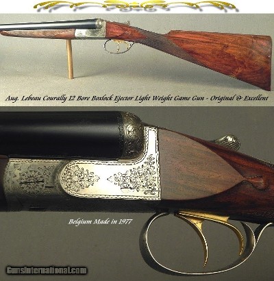 LEBEAU COURALLY 12- HAVE 2 IDENTICAL w/ CONSECUTIVE NUMBERS- 1977 BOXLOCK EJECTOR- 27 5/8