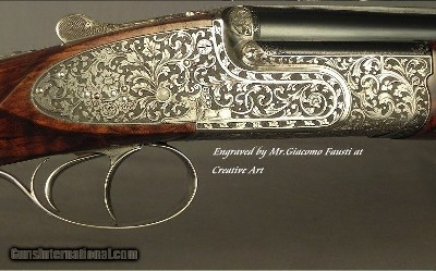 PIOTTI 20 BORE O/U MODEL BOSS BEST GUN - EXHIBITION WOOD - OUTSTANDING ENGRAVING by GIACOMO FAUSTI at CREATIVE ART - 28