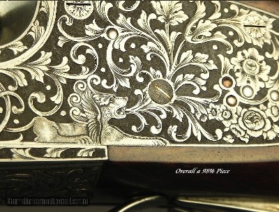 PIOTTI 20 BORE O/U MODEL BOSS BEST GUN - EXHIBITION WOOD - OUTSTANDING ENGRAVING by GIACOMO FAUSTI at CREATIVE ART - 28
