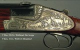 MERKEL 9.3 x 74R SIDELOCK SUHL MADE in 1977- EXC GAME SCENE ENGRAVING- FACTORY CLAW MOUNTS w/ KAHLES 1.1 x 4.5- MODEL 223E- OVERALL 96%- 98% ENGRAVED - 5 of 8