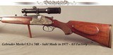 MERKEL 9.3 x 74R SIDELOCK SUHL MADE in 1977- EXC GAME SCENE ENGRAVING- FACTORY CLAW MOUNTS w/ KAHLES 1.1 x 4.5- MODEL 223E- OVERALL 96%- 98% ENGRAVED - 1 of 8
