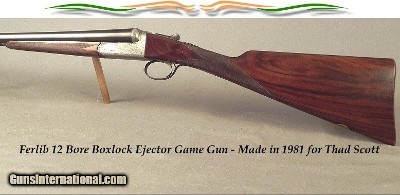 FERLIB 12 BORE BOXLOCK GAME GUN- 1981- REMAINS in 97% COND- 28