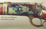 TURNBULL WINCHESTER 50 EXP. & 45-70 MOD 1886 DELUXE LIMITED SERIES TAKEDOWN- BRO. ARMS 45-70 & TURNBULL 50 EXP.- OVERALL 97% COND.- BORES as NEW - 3 of 9