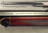 TURNBULL WINCHESTER 50 EXP. & 45-70 MOD 1886 DELUXE LIMITED SERIES TAKEDOWN- BRO. ARMS 45-70 & TURNBULL 50 EXP.- OVERALL 97% COND.- BORES as NEW - 6 of 9