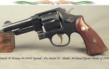 SMITH & WESSON 44 S&W SPEC- PRE-MODEL 21- .44 HAND EJECTOR MODEL of 1950 MILITARY- SHIPPED MARCH 2, 1955- 4