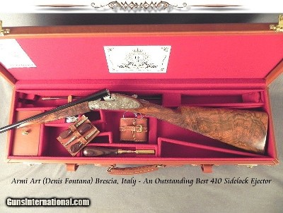 ARMI ART 410- OUTSTANDING ENGRAVING by MUFFOLINI- EXHIBITION WOOD- ITALIAN BEST SIDELOCK- 27