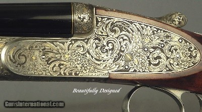 ARMI ART 410- OUTSTANDING ENGRAVING by MUFFOLINI- EXHIBITION WOOD- ITALIAN BEST SIDELOCK- 27