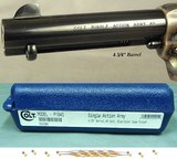 COLT .45 SINGLE ACTION ARMY - 3rd GENERATION - REMAINS UNFIRED with the CASE & PAPERS - 99.9% BLUE & 100% CASE COLORS - MADE in 2003 - 4 3/4