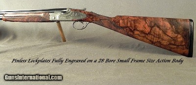 BERETTA 28 BORE SO10 PREMIUM GRADE SIDELOCK- COMPLETE GAME SCENE ENGRAVED- FINISHED JAN, 30, 2006- 28