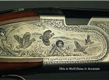 BERETTA 28 & 410 GALLERY DIAMOND PIGEON MOD 687EELL FACTORY 2 Bbl.- NEAR EXHIBITION WOOD- GAME BIRD ENGRAVED- Bbls. 28