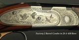 BERETTA 28 & 410 GALLERY DIAMOND PIGEON MOD 687EELL FACTORY 2 Bbl.- NEAR EXHIBITION WOOD- GAME BIRD ENGRAVED- Bbls. 28